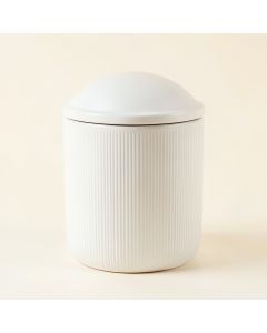 Slate Arc Storage Canister With Lid - White (synthetic illustration; no displayed measurements)