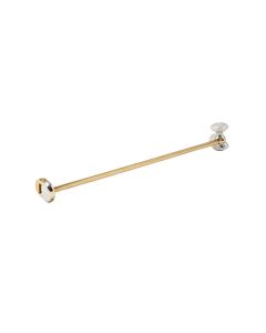 Faux Marble Urn Decorative Single Curtain Rod & Hardware Set