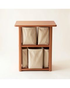 Vale Dell Laundry Sorting Station With Plain Removable Bags - Terracotta (synthetic illustration; no displayed measurements)