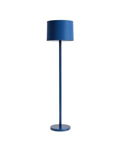 Hill Crest Floor Lamp With A Plain Fabric Shade - Blue (synthetic illustration; no displayed measurements)