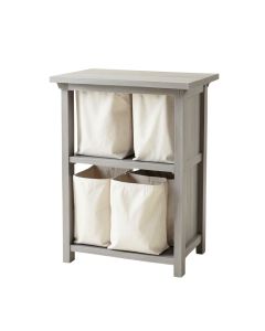 Maple Bluff Laundry Sorting Station With Plain Removable Bags - Gray (synthetic illustration; no displayed measurements)