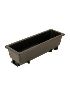 Elm Canyon Empty Railing Planter With Integral Brackets - Black (synthetic illustration; no displayed measurements)