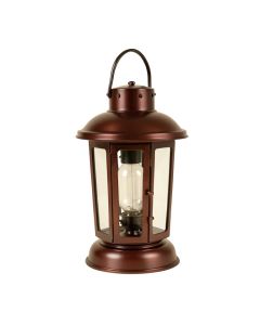 Earlham Aged Copper/Black Outdoor Hanging Lantern (synthetic illustration; no displayed measurements)