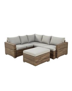 Guiscardo 90.9 '' Wide Outdoor Wicker Left Hand Facing Patio Sectional With Cushions (synthetic illustration; no displayed measurements)