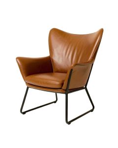 Altieri 29.1 '' Wide Genuine Leather Butterfly Chair