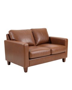 Cordova 67 '' Genuine Leather Square Arm Loveseat (synthetic illustration; no displayed measurements)