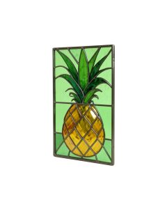 Welcome Pineapple Window Panel (synthetic illustration; no displayed measurements)