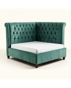 Carswell Tufted Wingback Upholstered Standard Bed (synthetic illustration; no displayed measurements)