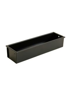 Spruce Crossing Empty Railing Planter With Integral Brackets - Black (synthetic illustration; no displayed measurements)