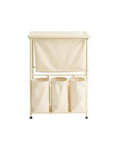 Maple Branch Laundry Sorting Station With Plain Removable Bags - Ivory (synthetic illustration; no displayed measurements)