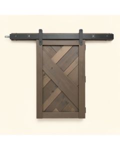 Clinchco Chevron Sliding Standard Single Track Barn Door Hardware Kit (synthetic illustration; no displayed measurements)