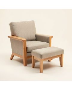 Aine 33.5 '' Wide Armchair And Ottoman (synthetic illustration; no displayed measurements)