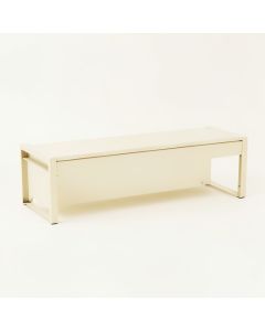 Clay Crossing Narrow Outdoor Storage Bench - Ivory (synthetic illustration; no displayed measurements)