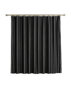 Sage Bluff Shower Curtain Hanging Flat From A Plain Rod - Black (synthetic illustration; no displayed measurements)