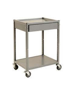 Willow Crest Empty Rolling Workshop Cart - Gray (synthetic illustration; no displayed measurements)