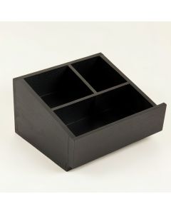 Linden Bend Empty Coffee-Station Organizer - Black (synthetic illustration; no displayed measurements)
