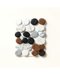 Wall Sticker 10 Pcs Marble Decorative Wallpaper Three-Dimensional Tile Stickers Pvc Wall Stickers (synthetic illustration; no displayed measurements)