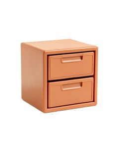 Alder Crest Small-Parts Storage Drawer Cabinet - Terracotta (synthetic illustration; no displayed measurements)