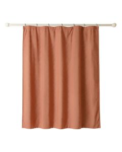 Cove Branch Shower Curtain Hanging Flat From A Plain Rod - Terracotta (synthetic illustration; no displayed measurements)