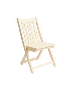 Dawn Brook Folding Outdoor Chair - Cream (synthetic illustration; no displayed measurements)
