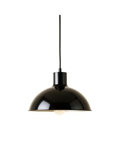Ash Canyon Pendant Light Suspended From One Plain Cable - Black (synthetic illustration; no displayed measurements)