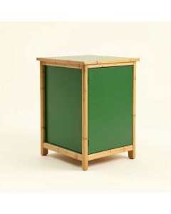 Juniper Brook Freestanding Pull-Out Hamper Cabinet - Green (synthetic illustration; no displayed measurements)