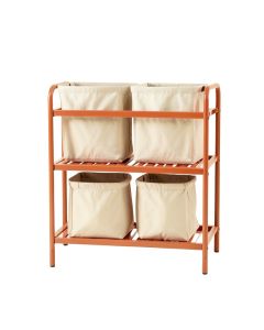 Fern Bridge Laundry Sorting Station With Plain Removable Bags - Terracotta (synthetic illustration; no displayed measurements)