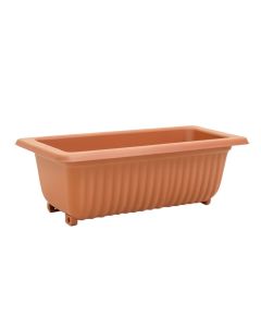 Dawn Bluff Empty Railing Planter With Integral Brackets - Terracotta