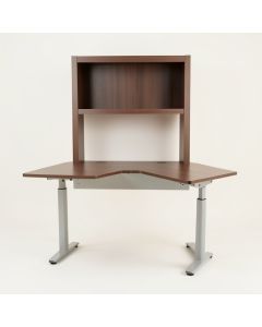 Hanrahan Height Adjustable L-Shape Standing Desk With Hutch (synthetic illustration; no displayed measurements)