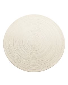 Fern Bend Round Area Rug - Cream