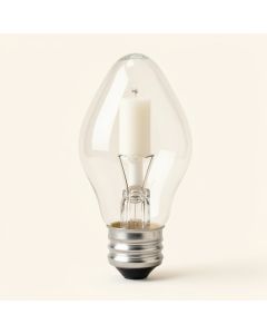 40 Watt , B8 Incandescent Dimmable Candle Light Bulb , Warm White ( 2700K ) E12/Candelabra Base (synthetic illustration; no displayed measurements)