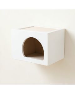 Clay Field Wall-Mounted Cat Perch - White (synthetic illustration; no displayed measurements)