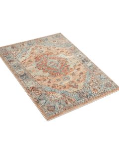 Mya Oriental Terracotta/Camel/Pale Blue Area Rug