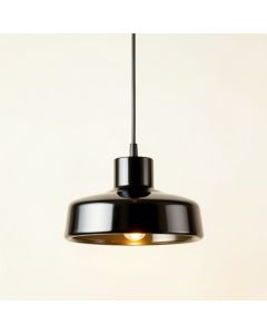 Fern Bluff Pendant Light Suspended From One Plain Cable - Black (synthetic illustration; no displayed measurements)