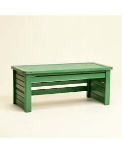 Fern Canyon Narrow Outdoor Storage Bench - Green (synthetic illustration; no displayed measurements)