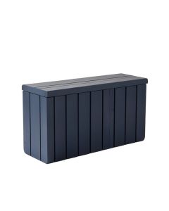 River Bend Narrow Outdoor Storage Bench - Navy