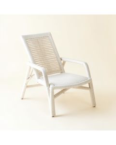 Heath Branch Outdoor Lounge Chair - White (synthetic illustration; no displayed measurements)