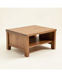 Gwen Solid Wood Coffee Table With Storage (synthetic illustration; no displayed measurements)