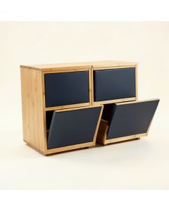 Cove Dale Freestanding Pull-Out Hamper Cabinet - Navy (synthetic illustration; no displayed measurements)
