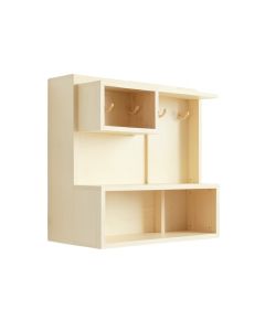 Pine Crossing Wall-Mounted Entryway Organizer Shelf - Cream