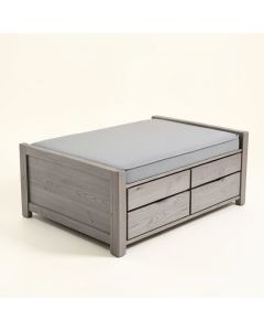 Cross Frame Captains Daybed With Drawers And Trundle (synthetic illustration; no displayed measurements)