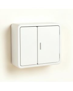 Wren Brook Wall-Mounted Entry Cabinet - White (synthetic illustration; no displayed measurements)