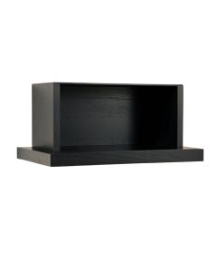 Slate Arc Wall-Mounted Shelf - Black