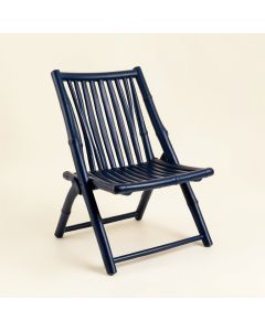Cedar Bridge Folding Outdoor Chair - Navy (synthetic illustration; no displayed measurements)