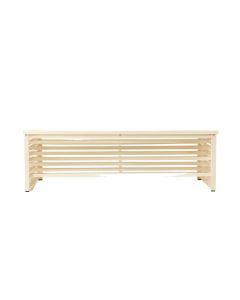 Bay Crest Narrow Outdoor Storage Bench - Ivory (synthetic illustration; no displayed measurements)