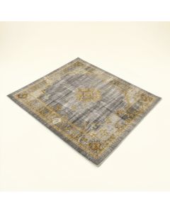 Coupland Abstract Gray/Gold Area Rug (synthetic illustration; no displayed measurements)