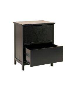 Aspen Dell Freestanding Pull-Out Hamper Cabinet - Black (synthetic illustration; no displayed measurements)
