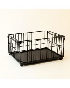Cove Dell Empty Furniture-Style Pet Crate - Black (synthetic illustration; no displayed measurements)