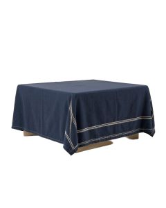 Wren Crest Flat Bed Sheet - Navy