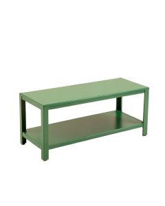 Wren Bend Narrow Outdoor Storage Bench - Green